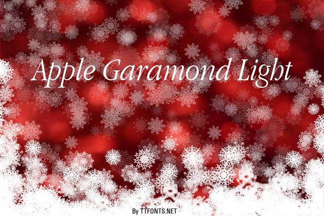 Apple Garamond Light example